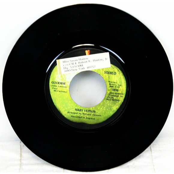 1969 Beatles Goodbye/Sparrow Mary Hopkin Apple Records 1806 Vinyl 45 Single LP - Picture 3 of 4
